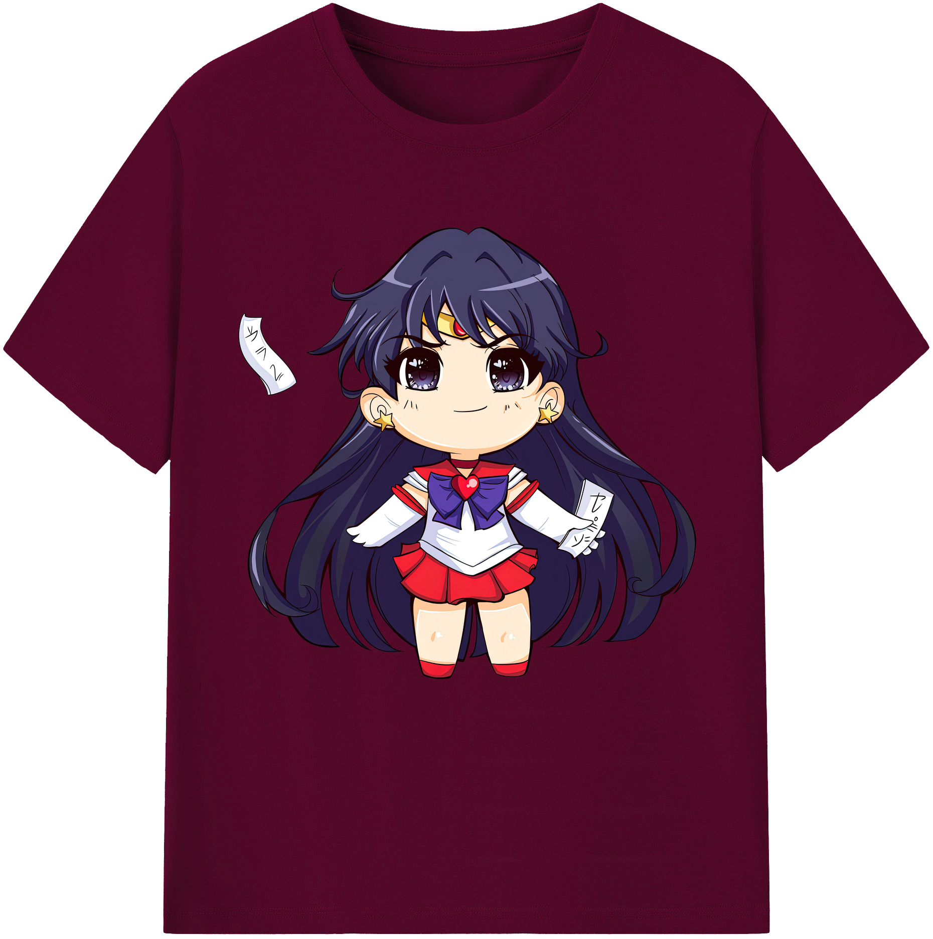 （画像用） 美少女戦士セーラームーン 火野レイ ひの レイ Sailor Moon Hino Rei （セーラーマーズ,Sailor Mars） レディースカジュアルプリントTシャツ（綿100％）